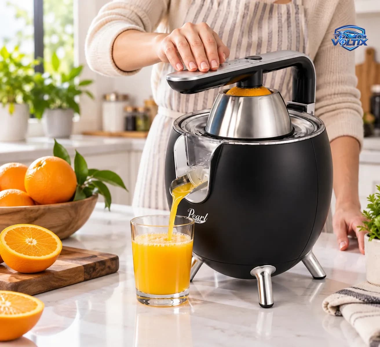 عصّارة حمضيات كهربائية بتصميم أنيق وعصري 🍊✨ 2