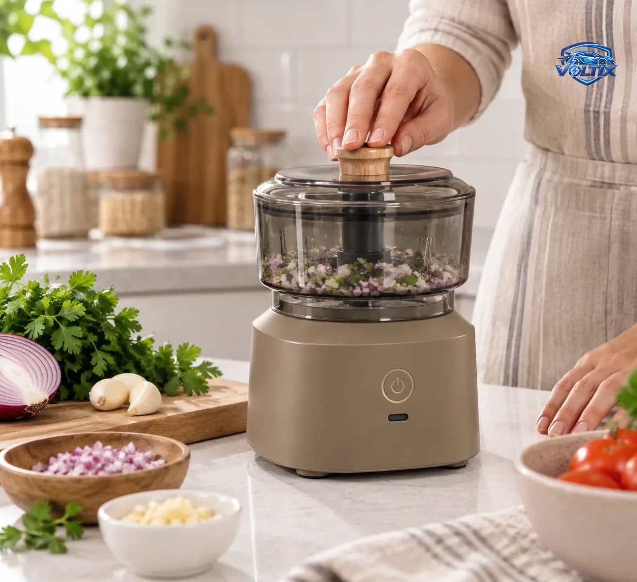 فرّامة كهربائية متعددة الاستخدامات 🥕🧅✨ 4