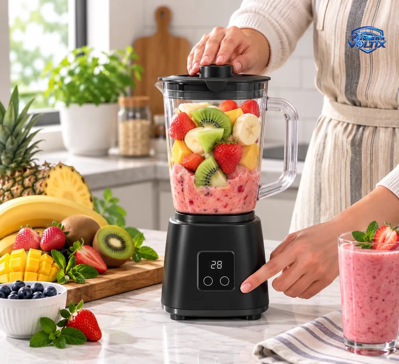خلاط كهربائي عملي بتصميم عصري 🍓🥝🥤 4
