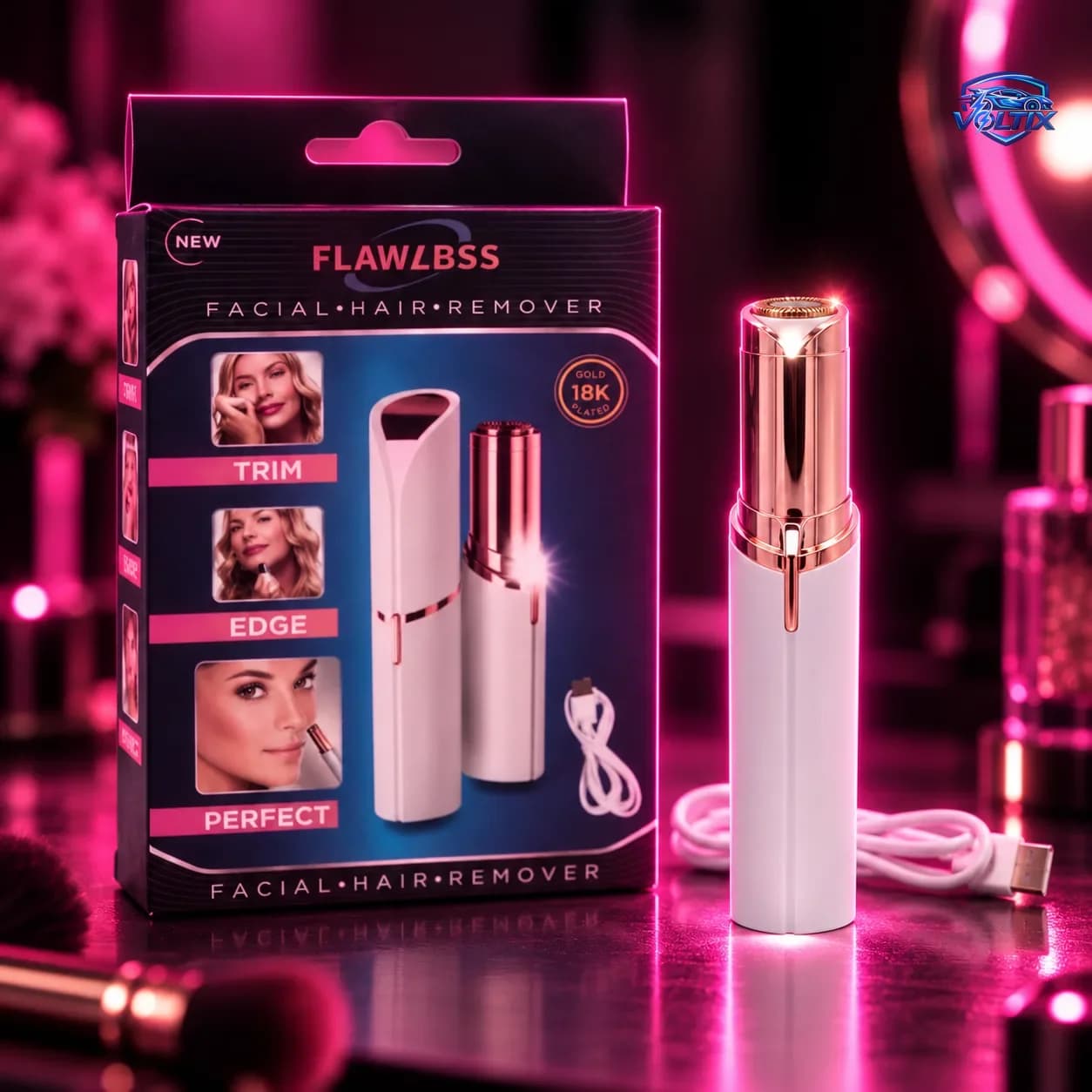 جهاز إزالة شعر الوجه للسيدات – Facial Hair Remover ✨💗
