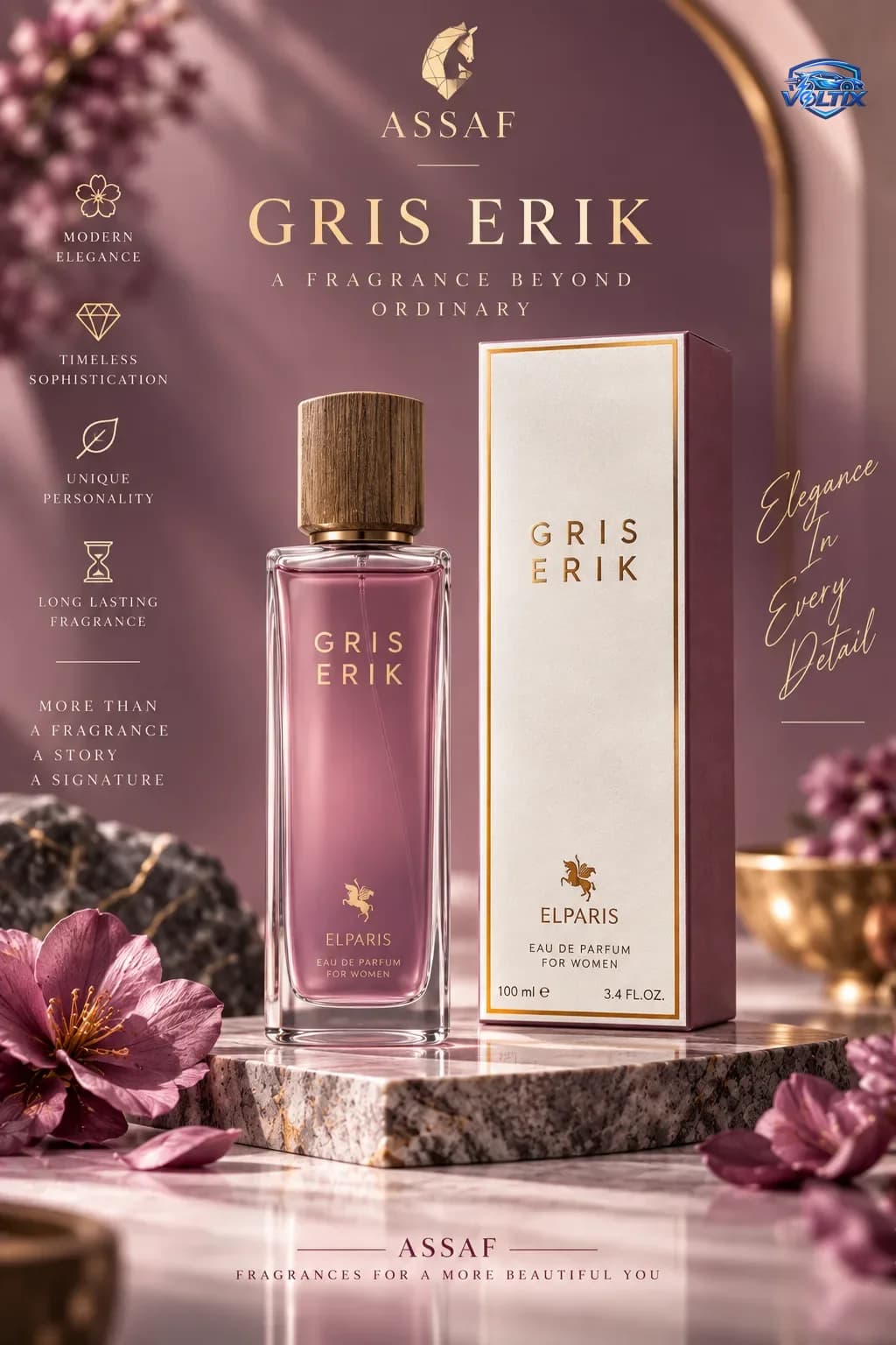 عطور ASSAF النسائية 🌸Assaf Gris Erik