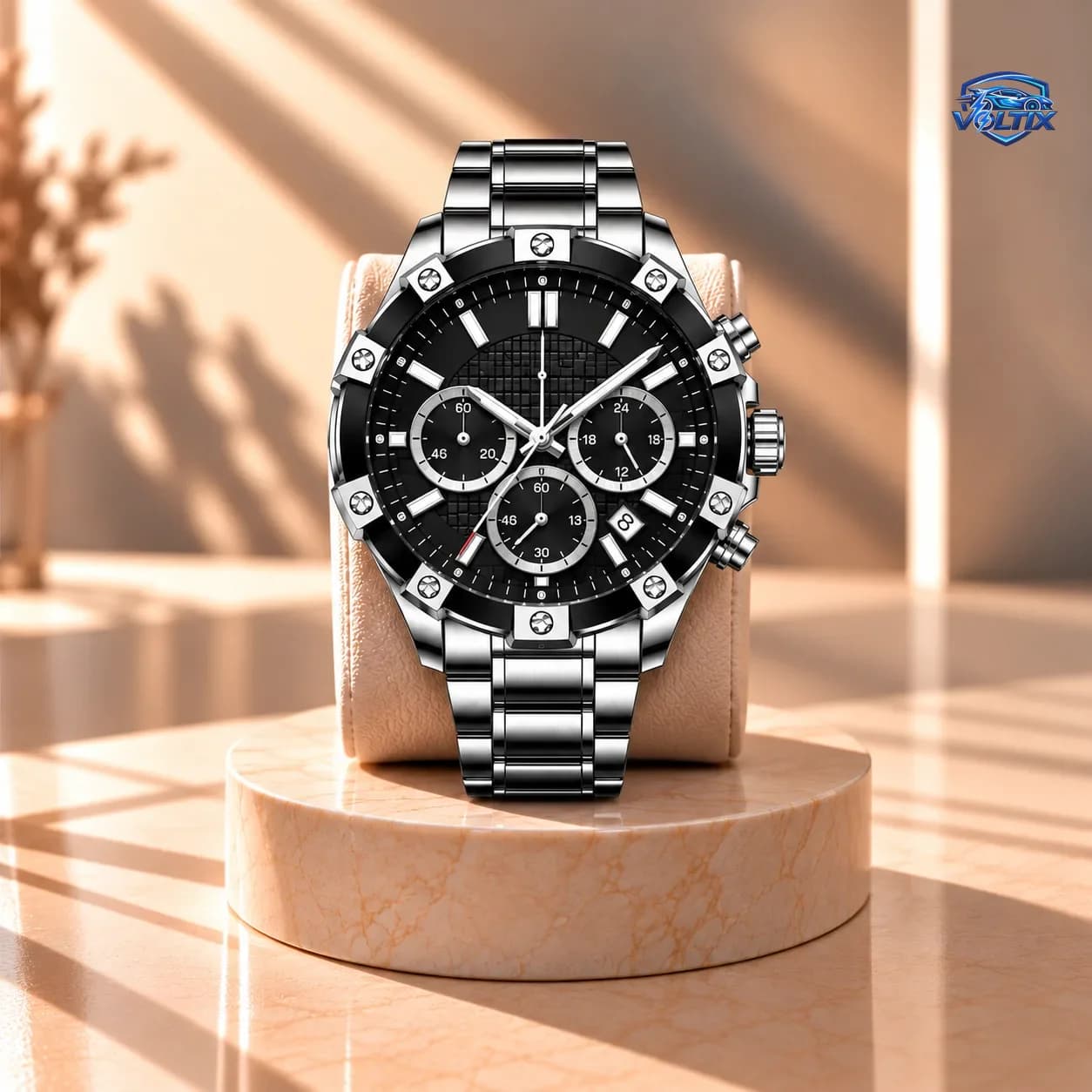 ⌚ ساعة رجالية فاخرة – تصميم ثقيل ورياضي
