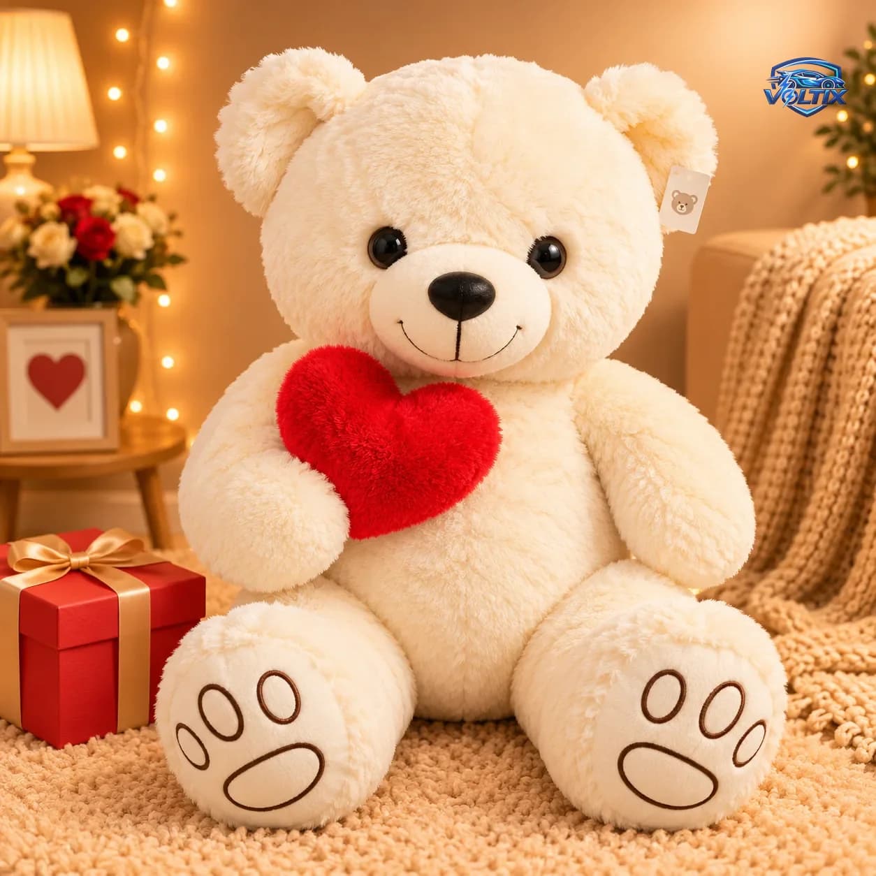 🧸❤️ دبدوب الحب بالقلب الأحمر – 30 سم 3