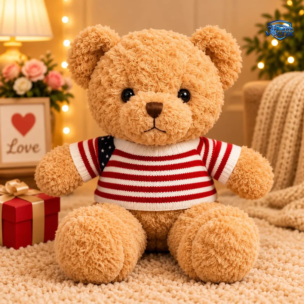 🧸💗 دبدوب الحب بالكنزة الوردية – 55 سم 2