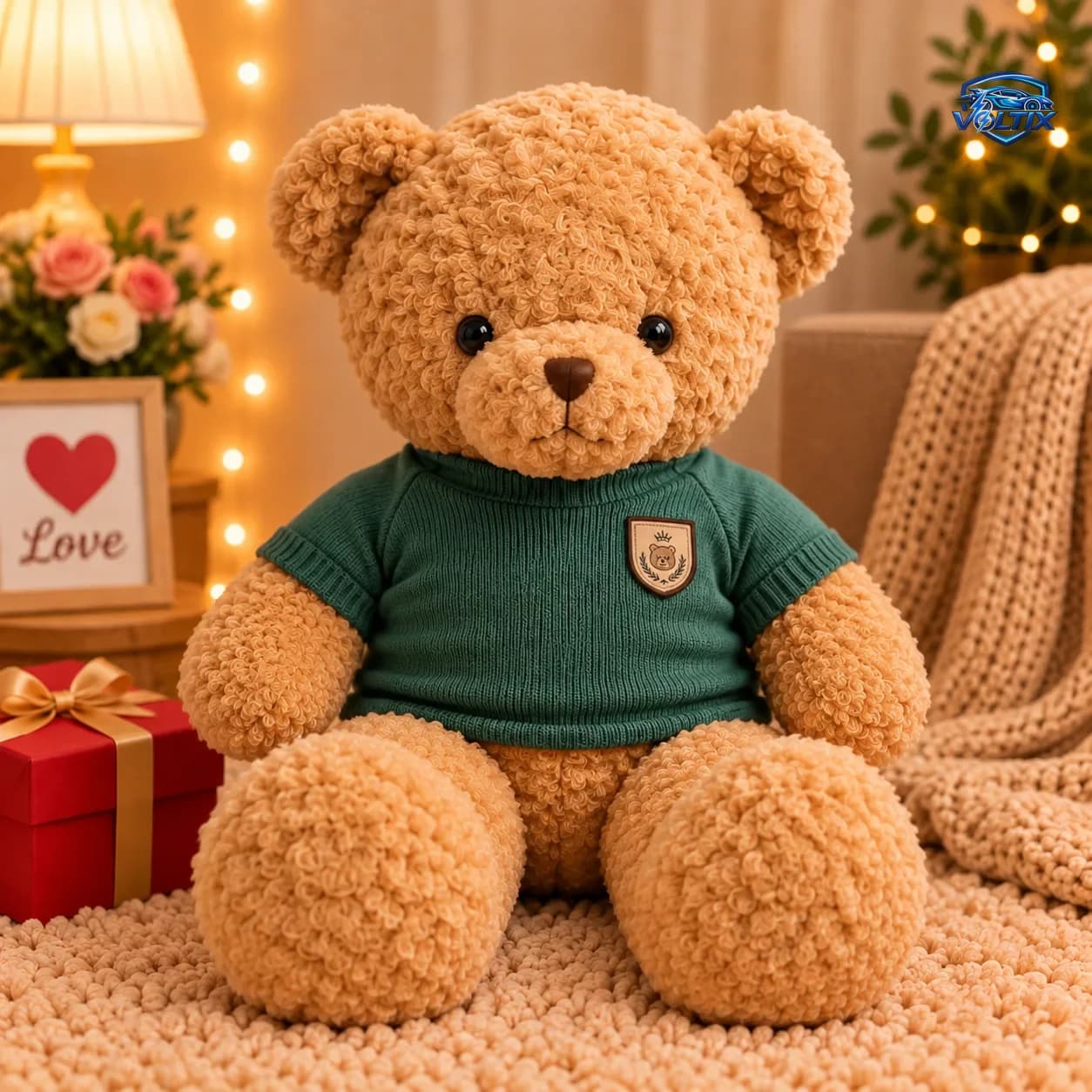 🧸💚 دبدوب الحب بالكنزة الأنيقة – 120 سم 2