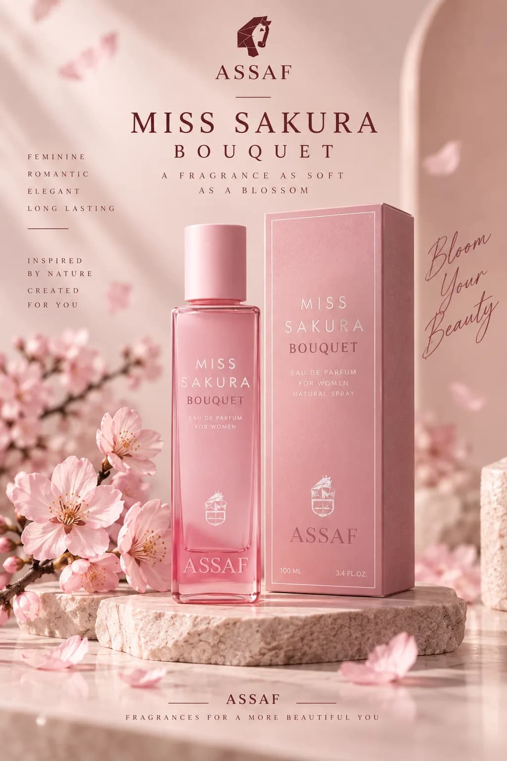 عطور ASSAF النسائية 🌸Assaf Miss Sakura Bouquet