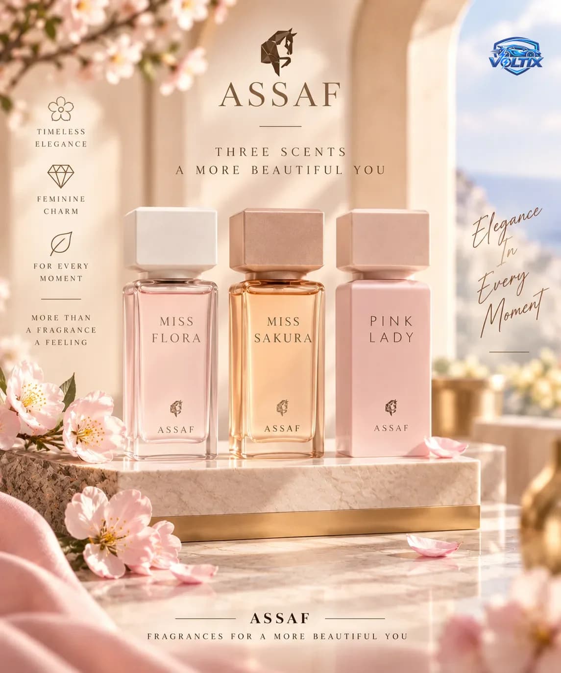 بكج عطر ASSAF _ميس فلورا 🌸_ميس ساكورا 🌷_ بينك ليدي 💗